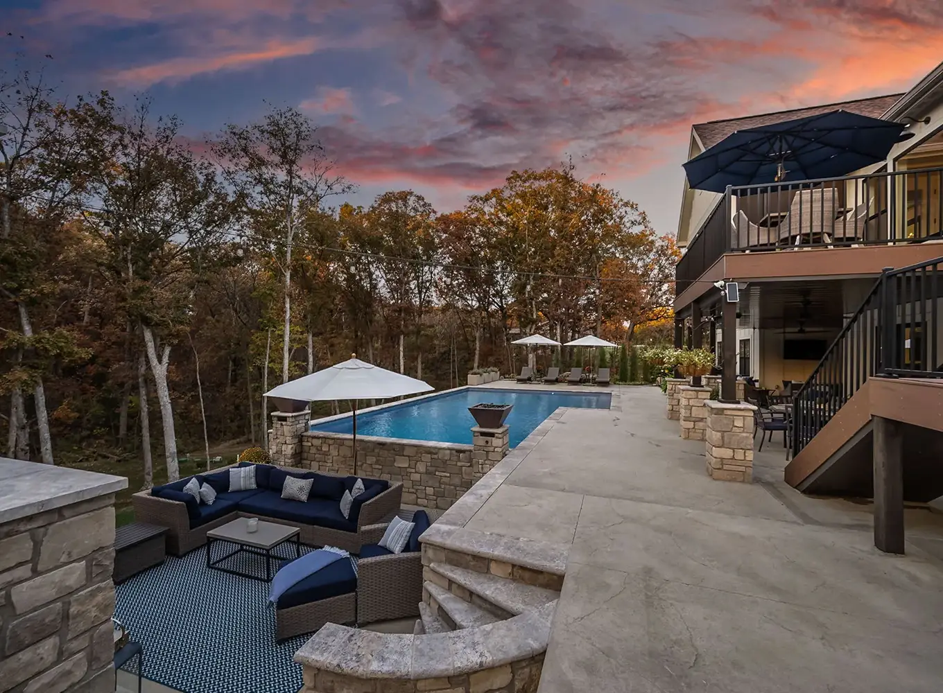 Swimming pool deck and patio installation in Collinsville IL